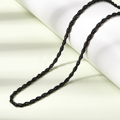 2MM Unisex 304 Stainless Steel Rope Chain Necklaces NJEW-P395-16EB-1