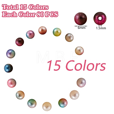 1200Pcs 15 Style Acrylic Beads OACR-SZ0001-31-1