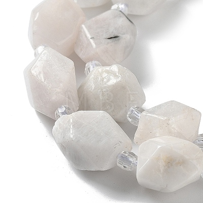 Natural Rainbow Moonstone Beads Strands G-C182-21-01-1