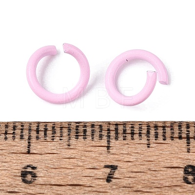 Spray Painted Iron Open Jump Rings IFIN-T017-04B-24-1
