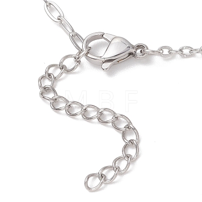 304 Stainless Steel Paperclip Chain Cable Chain Necklace Slider Making AJEW-JB01529-1