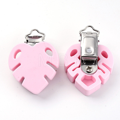 Food Grade Eco-Friendly Silicone Baby Pacifier Clips SIL-S003-03F-1