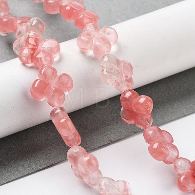 Cherry Quartz Glass Beads Strands G-P520-A05-01-1