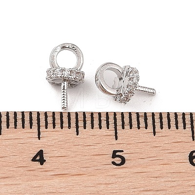 Brass with Cubic Zirconia Peg Bails LS-KK-B087-13A-P-1