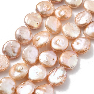 Natural Baroque Keshi Pearl Beads Strands PEAR-P064-08D-04D-1