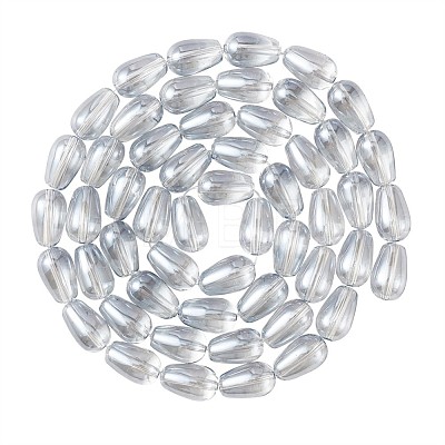 Electroplate Transparent Glass Beads Strands EGLA-TA0001-02B-1