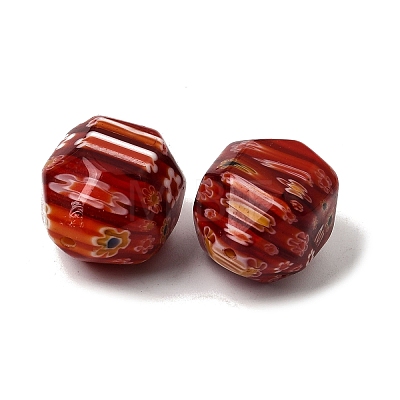 Handmade Millefiori Glass Beads LAMP-C025-01B-1