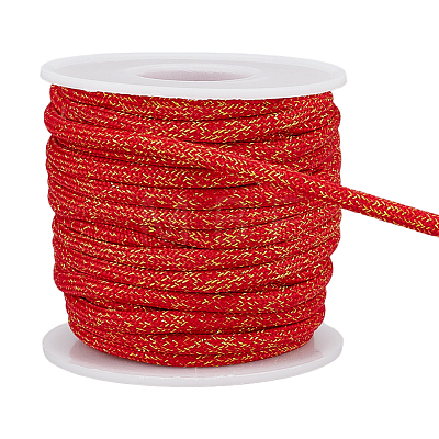 10 Yards Round Polyester Golde Metallic Cord OCOR-BC0007-51A-1