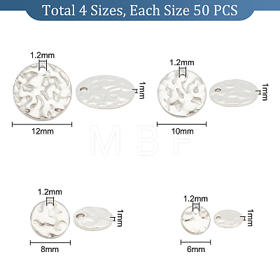   200pcs 4 style 304 Stainless Steel Charms STAS-PH0004-94-1
