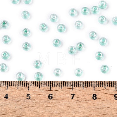 6/0 Transparent Inside Colours Glass Seed Round Beads SEED-N006-004C-1