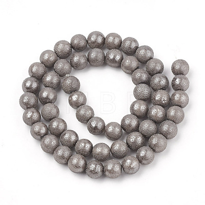 Electroplate Shell Pearl Beads Strands SHEL-T005-08B-1