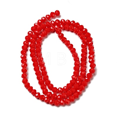 Opaque Solid Color Crystal Glass Rondelle Beads Strands LS-EGLA-F049A-02-1