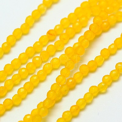 Natural White Jade Beads Strands G-A129-3mm-B01-1