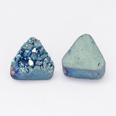 Electroplated Natural Druzy Quartz Crystal Beads G-G888-04A-1