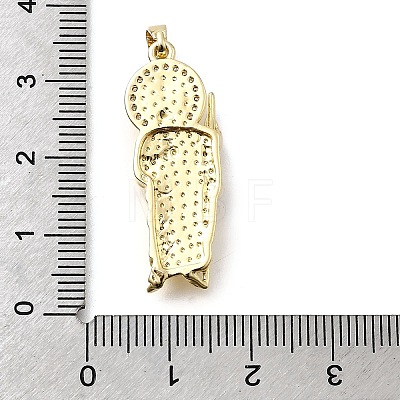 Brass Micro Pave Cubic Zirconia Pendants KK-P336-01H-G-1