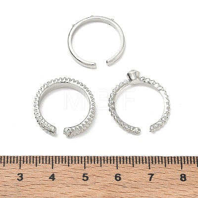 3Pcs Alloy Micro Pave Cubic Zirconia Cuff Rings Set CU-CBAF5DC-01P-1