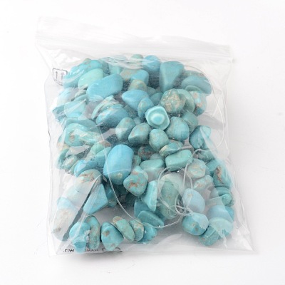 Dyed Natural Green Turquoise Stone Bead Strands X-G-R192-B23-1