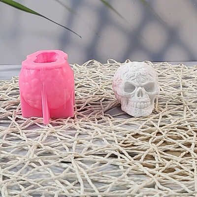 DIY Food Grade Skull Candle Silicone Molds PW-WG93F69-01-1