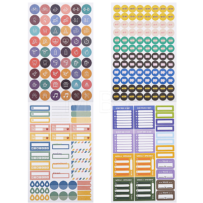 Gorgecraft 12 Sheets 4 Styles Paper Planner Stickers STIC-GF0001-18-1