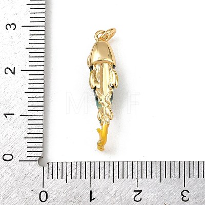 Brass Enamel Pendants KK-L255-03G-A-1
