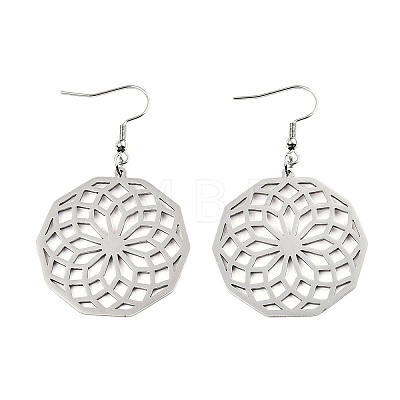 Non-Tarnish 201 Stainless Steel Dangle Earrings X-STAS-S105-JN606-1-1