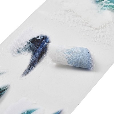 Spray Wave Waterproof PET Decorative Stickers DIY-Q052-02A-1