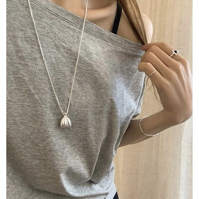 Brass Lucky Bag Pendant Necklaces for Women WG71C2B-01-1