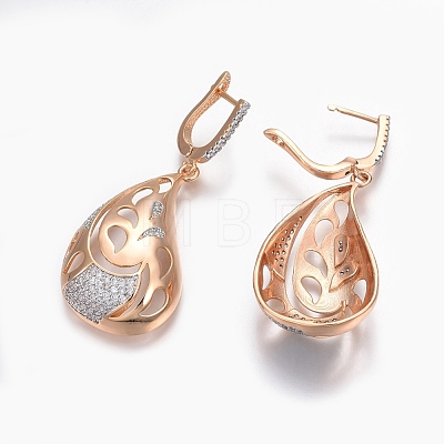 Brass Micro Pave Cubic Zirconia Jewelry Sets SJEW-F189-05KCG-1