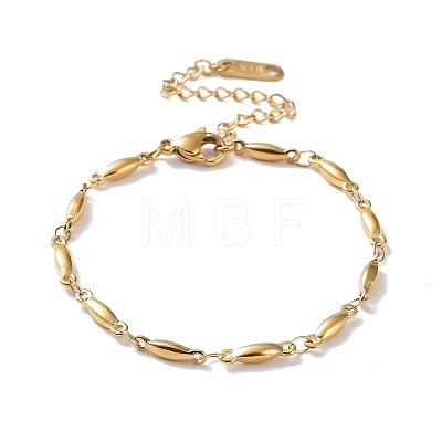 316 Surgical Stainless Steel Oval Link Chain Bracelet BJEW-M305-05G-1