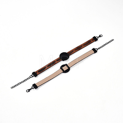 PU Leather Cord Bracelet Making MAK-TAC0002-04EB-04-1
