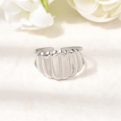 304 Stainless Steel Cuff Open Rings STAS-H259-05P-1