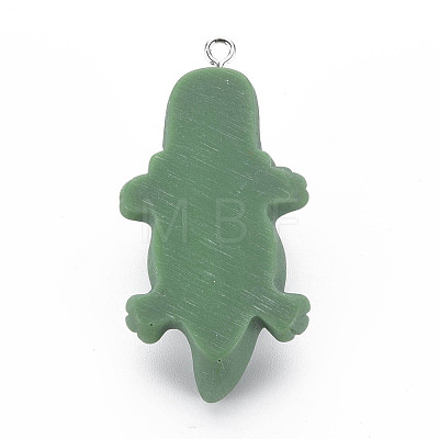 Opaque Resin Big Pendants RESI-T028-81-1