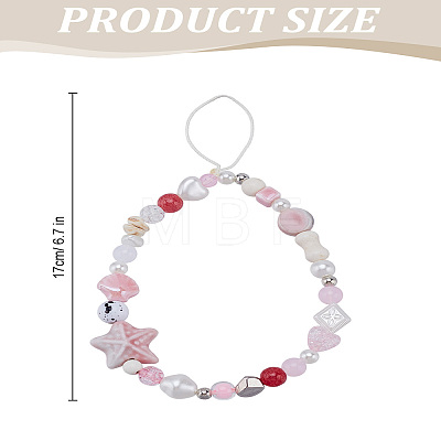 1Pc Resin Beaded Mobile Straps HJEW-LP0001-22-1