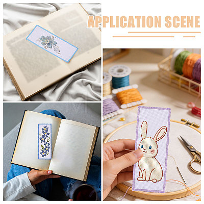 28Pcs 7 Colors Cotton Blank Bookmarks AJEW-GL0003-59-1