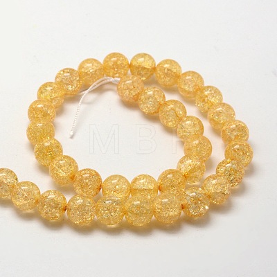 Crackle Glass Round Beads Strands CCG-E001-12mm-05-1