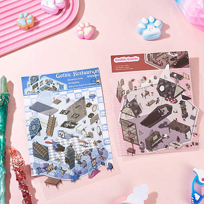 PET Plastic Picture Stickers DIY-TA0015-86-1