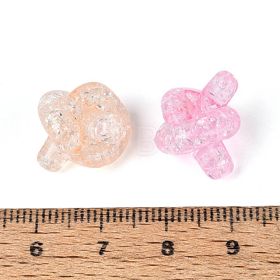 Transparent Crackle Acrylic Beads CACR-T002-01M-1