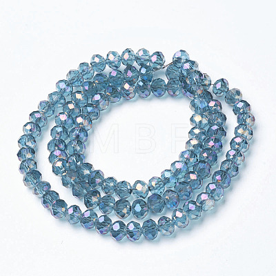 Electroplate Transparent Glass Beads Strands EGLA-A034-T3mm-G10-1