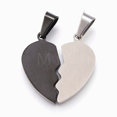 304 Stainless Steel Split Pendants STAS-F168-15BP-1