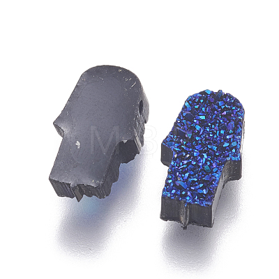 Imitation Druzy Gemstone Resin Beads RESI-L026-A03-1