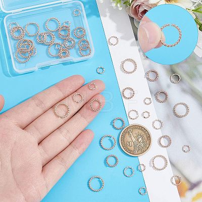 Unicraftale 60Pcs 4 Styles 304 Stainless Steel Jump Rings STAS-UN0038-41-1