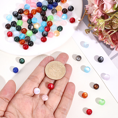 120Pcs Transparent Resin Beads RESI-PA0001-23C-1