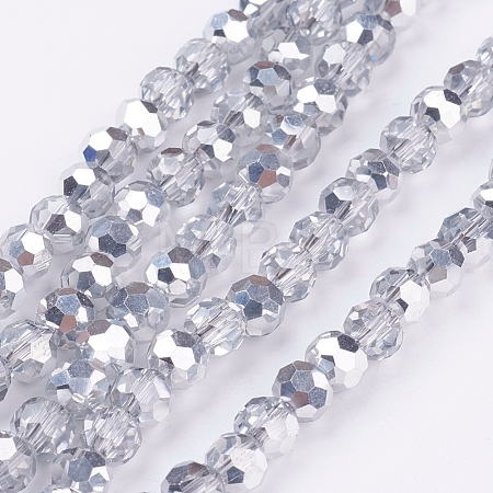 Electroplate Glass Beads Strands EGLA-J042-6mm-H02-1