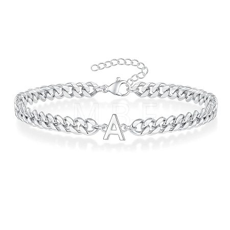 Letter 304 Stainless Steel Link Bracelets FS-WG7830E-26-1