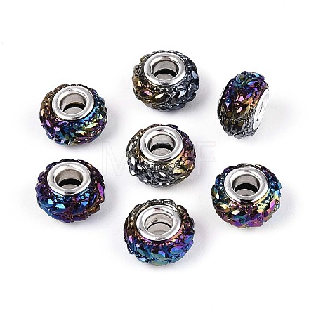 Opaque Resin European Beads RESI-T057-29A-1