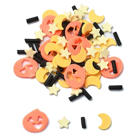 Halloween Handmade Polymer Clay Cabochons CLAY-M005-13-1