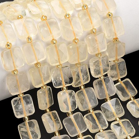 Natural Lemon Quartz(Heated) Beads Strands G-L642-L07-10mm-1