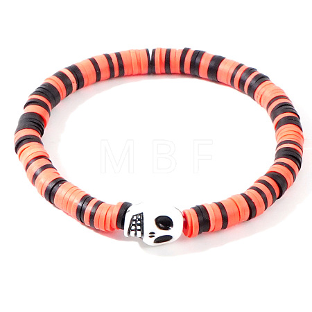 Halloween Polymer Clay Heishi Beads Stretch Bracelets KN1283-14-1