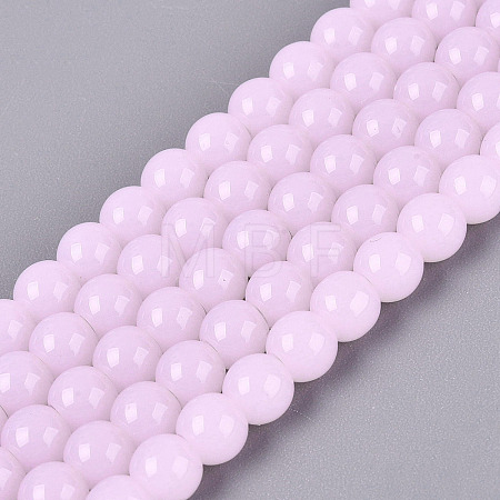 Imitation Jade Glass Beads Strands GLAA-T032-J6mm-04-1