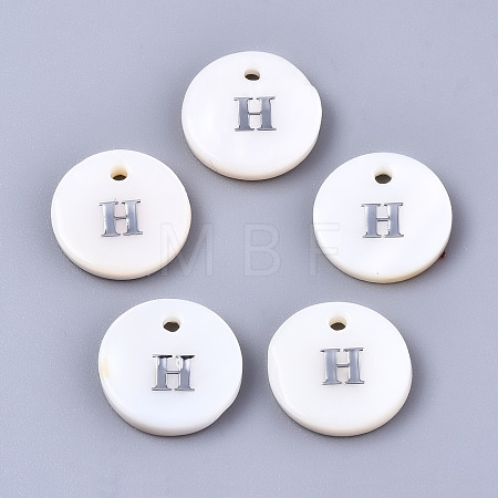 Natural Freshwater Shell Pendants X-SHEL-Q018-01A-H-P-1